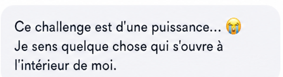 Témoignage d'une participante du challenge 10