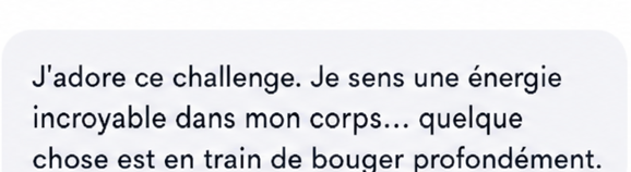 Témoignage d'une participante du challenge 4