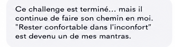 Témoignage d'une participante du challenge 14